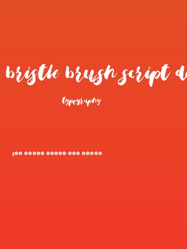 Bristle Brush Script Demo Poster