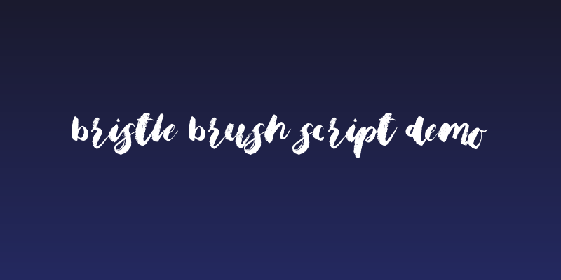 Bristle Brush Script Demo Social Header