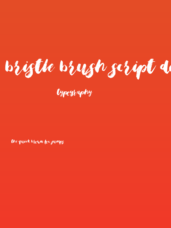 Bristle Brush Script Demo Poster