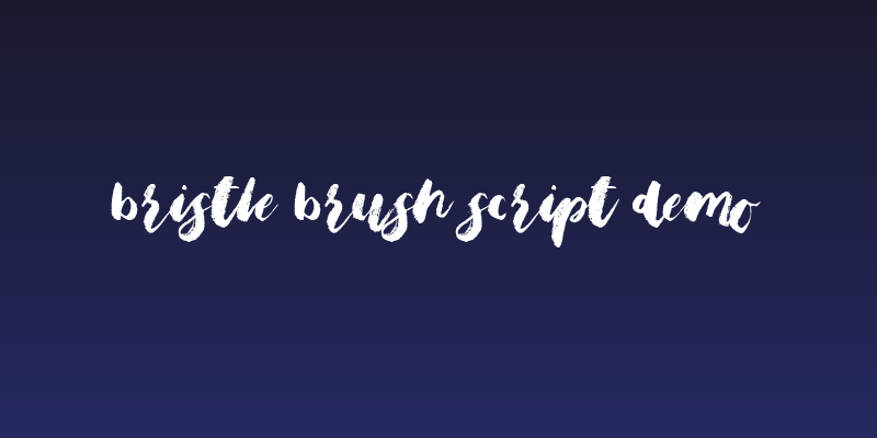 Bristle Brush Script Demo Social Header