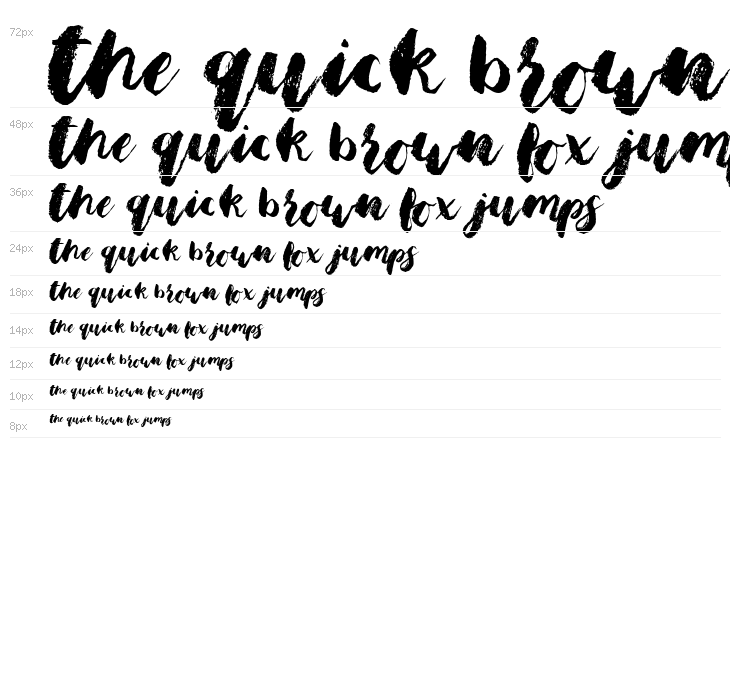 Bristle Brush Script Demo Waterfall