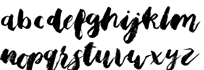 Bristle Brush Script Demo Font LOWERCASE