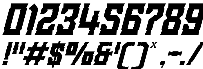 Bristle Creek Italic Font OTHER CHARS