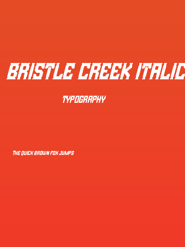 Bristle Creek Italic Poster