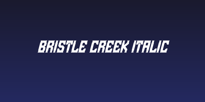 Bristle Creek Italic Social Header