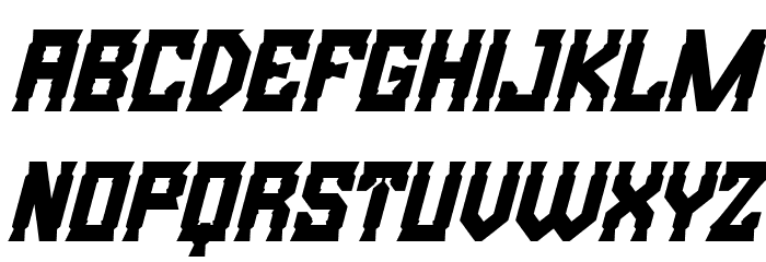 Bristle Creek Italic Font LOWERCASE