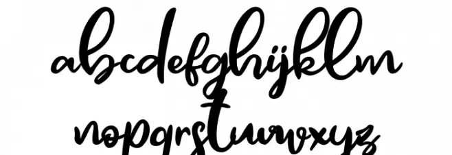 Bristle Schriftart Kleinbuchstaben