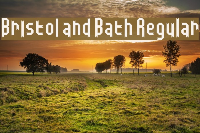 Bristol and Bath Regular Font examples