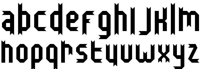 Bristol and Bath Regular Font LOWERCASE