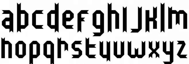 Bristol and Bath Regular Font LOWERCASE