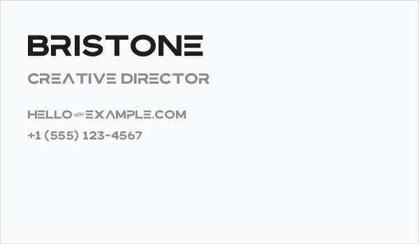 Bristone Business Card