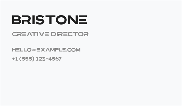 Bristone Business Card