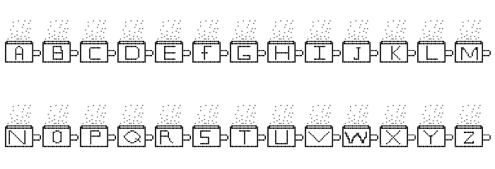 BritainTea Regular Font LOWERCASE