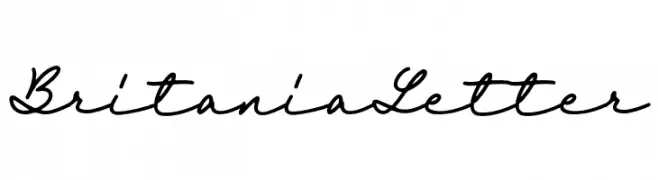 BritaniaLetter  Frei Schriftart Herunterladen