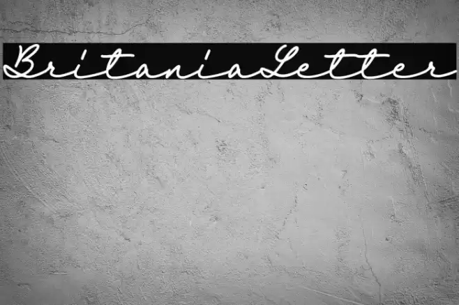 BritaniaLetter Font examples