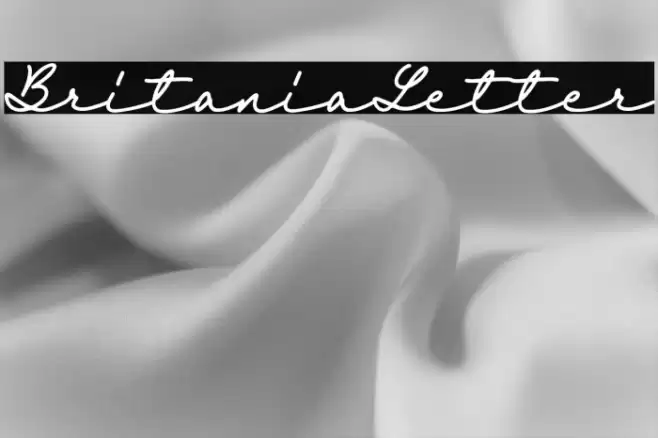BritaniaLetter Font examples