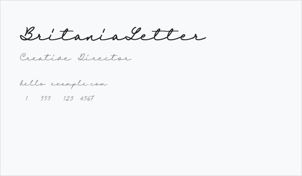 BritaniaLetter Business Card