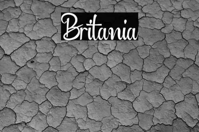 Britania Font examples