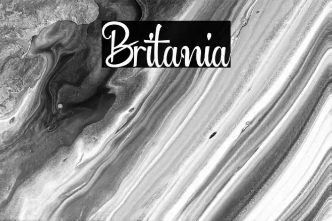 Britania Font examples