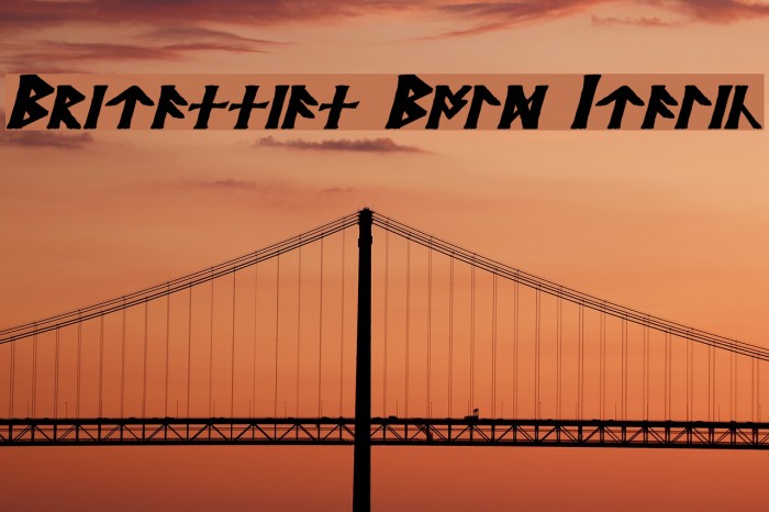 Britannian Bold Italic Font examples