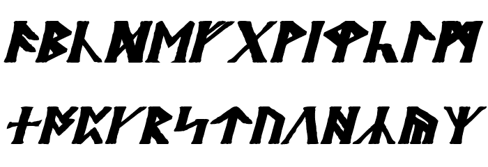 Britannian Bold Italic Font LOWERCASE
