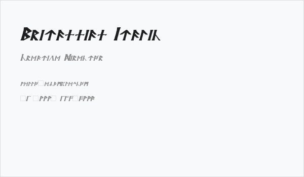 Britannian Italic Business Card