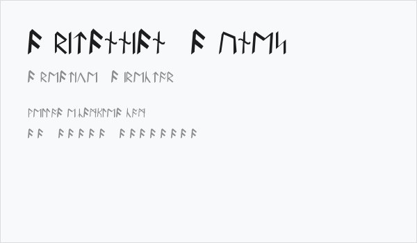 Britannian Runes Business Card