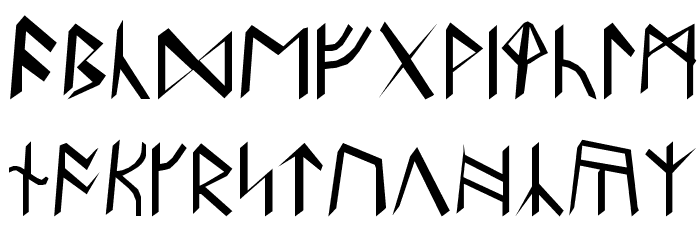 Britannian Runes Font LOWERCASE