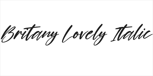 Britany Lovely Italic Logo