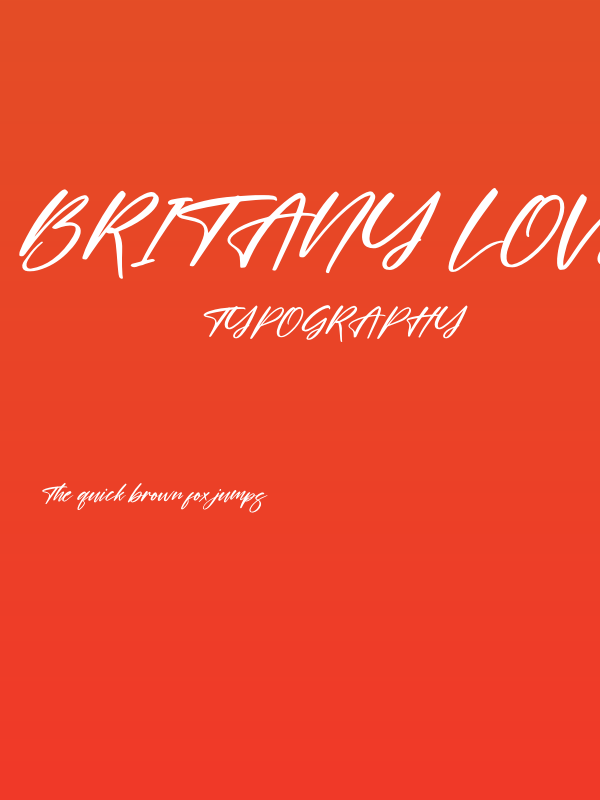 Britany Lovely Italic Poster