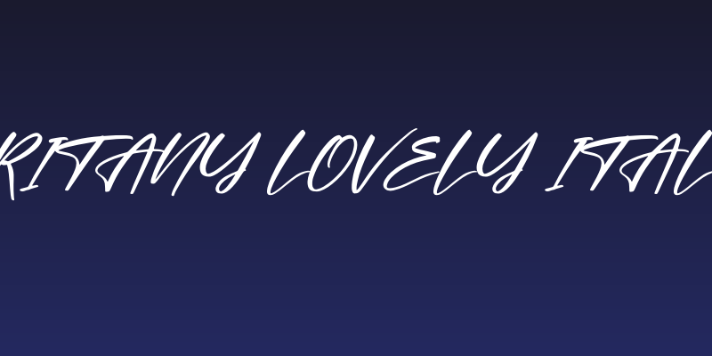Britany Lovely Italic Social Header
