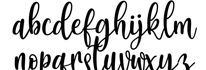 Britany Queens Font LOWERCASE