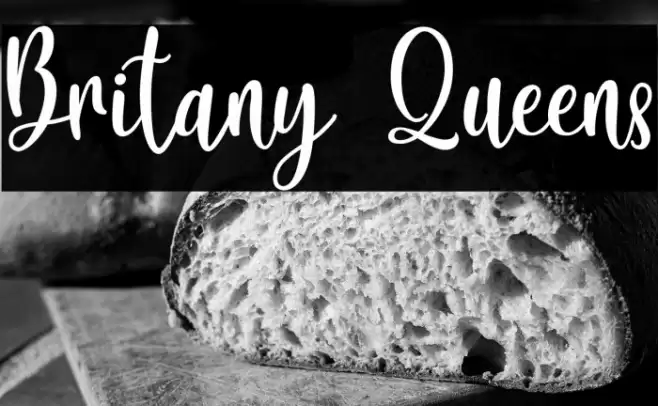 Britany Queens Font examples