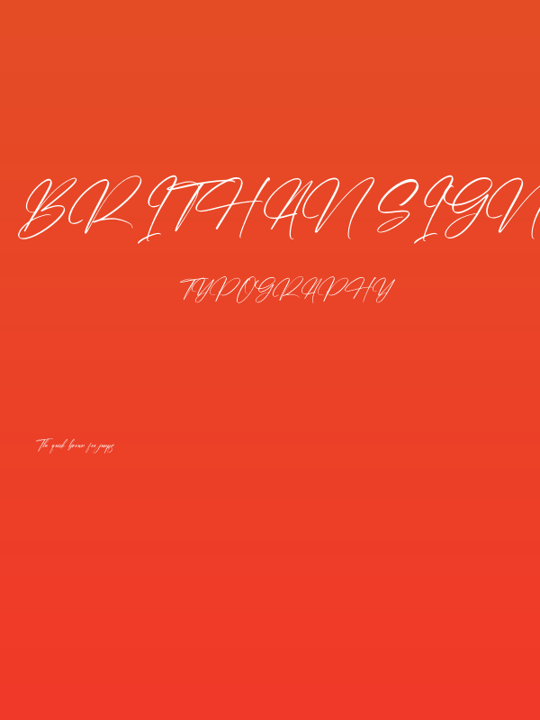 Brithan Signature Poster