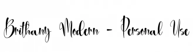 Brithany Modern - Personal Use  Descarca Fonturi Gratis