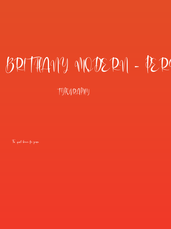 Brithany Modern - Personal Use Poster