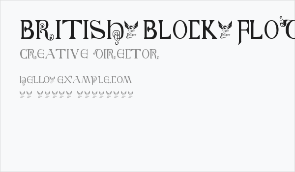 British-Block-Flourish--10th-c- Business Card