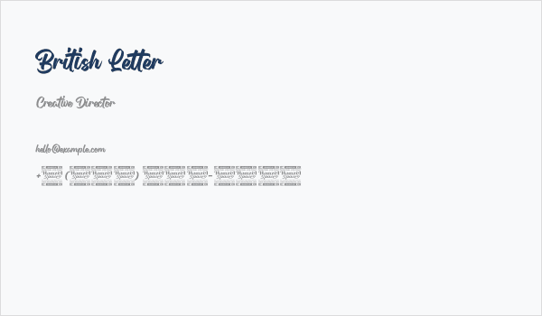 British Letter Business Card