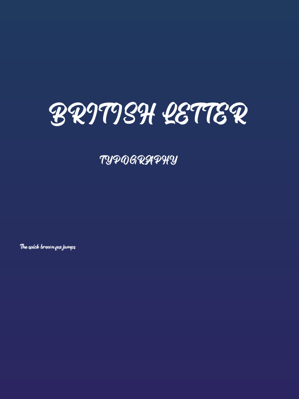 British Letter Poster