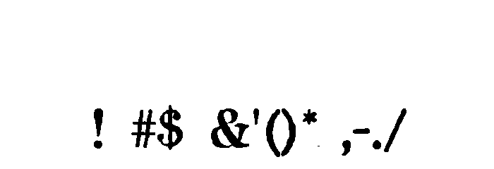 British Museum 1490 フォント その他の文字