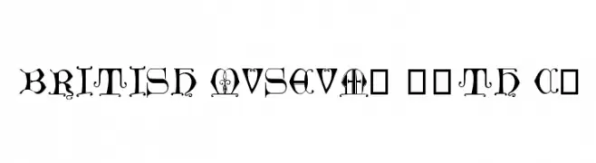 British Museum, 14th c.  Free Fonts Download