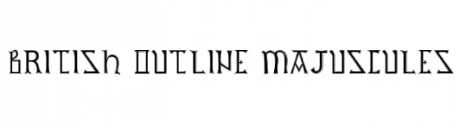 British Outline Majuscules  Скачать бесплатные шрифты