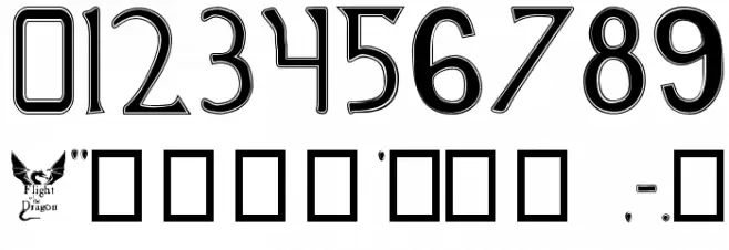 British Outline Majuscules Font OTHER CHARS