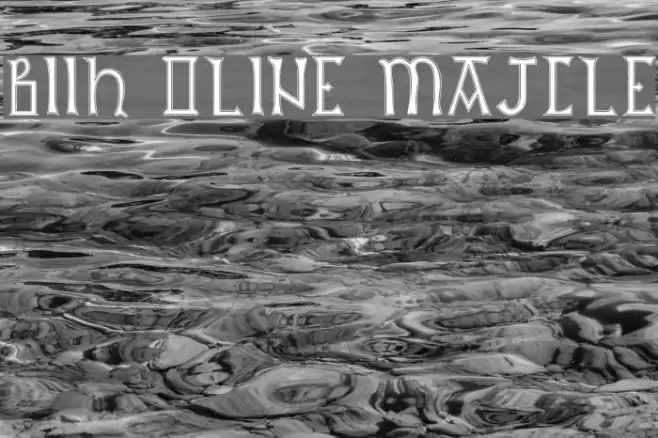 British Outline Majuscules Font examples