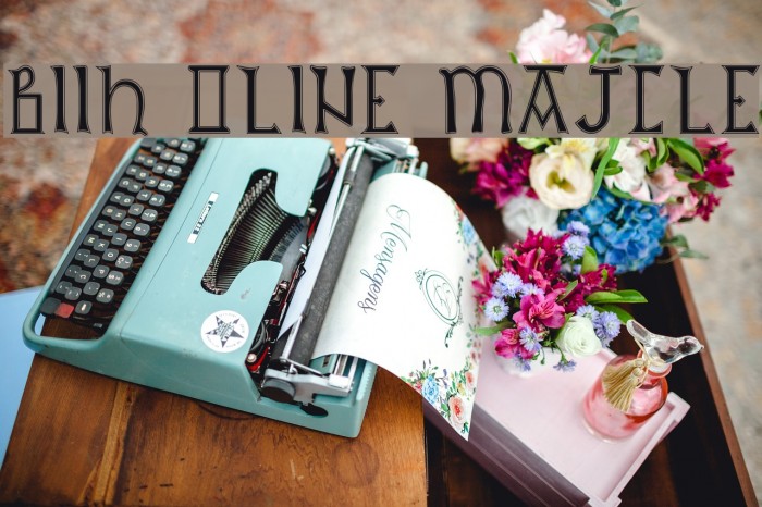 British Outline Majuscules Font examples