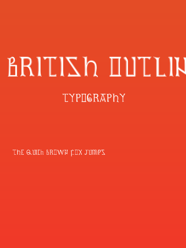 British Outline Majuscules Poster