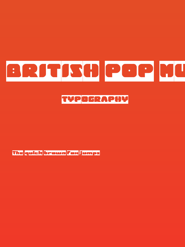 British Pop Music-Inverse Poster