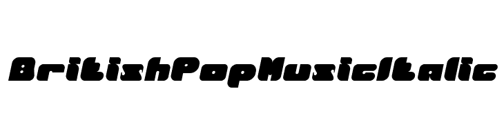British Pop Music Italic  Frei Schriftart Herunterladen