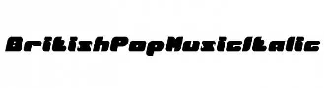 British Pop Music Italic  Frei Schriftart Herunterladen