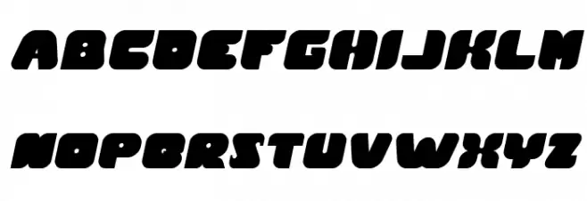 British Pop Music Italic 字体 大写